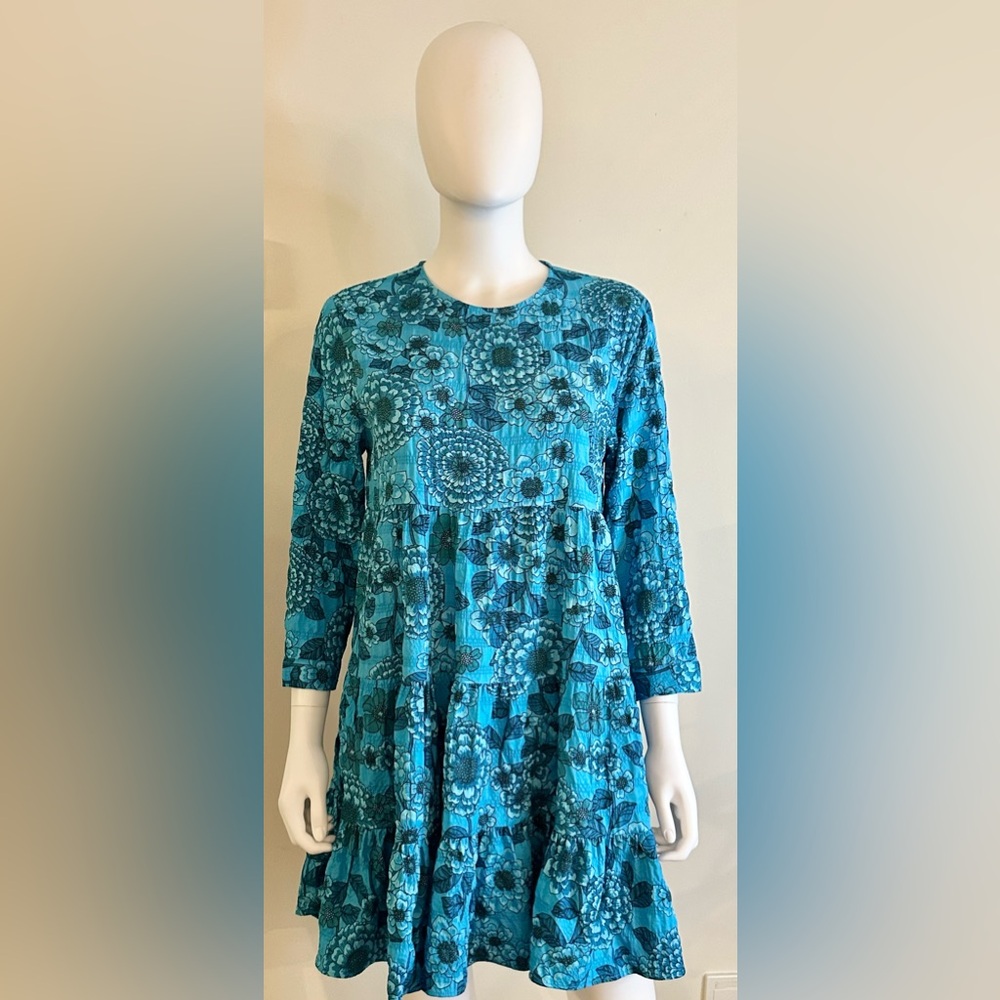 Zara Size Medium Blue Floral Dress